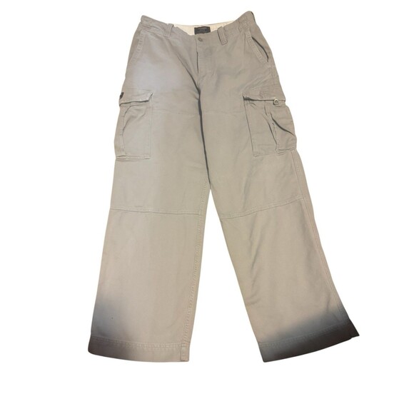 Abercrombie And Fitch Cargo Pants Mens 32 R Vintage Military Style Trouser Beige - Picture 4 of 10